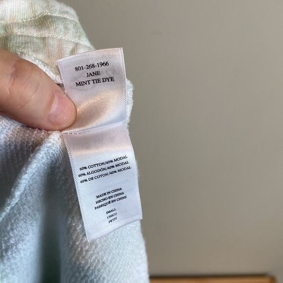 Rails Jane French Terry Tie Dye Short Mint Green S - Picture 8 of 12